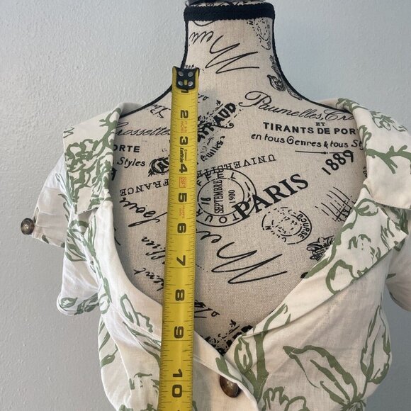 Free People Thing Called Love Ivory Green Mini Dress - Size 2 (V6) - Picture 11 of 14